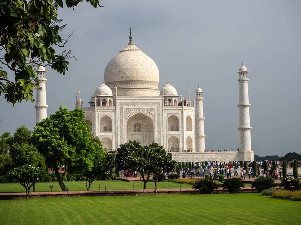 2018 Szeptember Képek Taj Mahal Látogatás Során Turisták Agra India — Stock Fotó