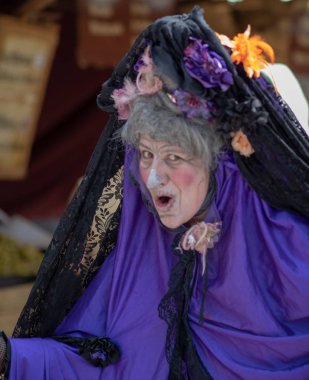 Mayıs 01, 2019 şehir El Alamo, Guadalajara, Ispanya, Ortaçağ Pazarı