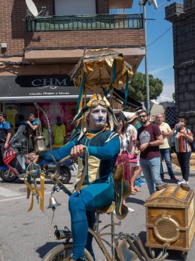 Mayıs 01, 2019 şehir El Alamo, Guadalajara, Ispanya, Ortaçağ Pazarı