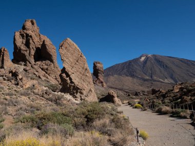 Los Roques volkanik manzara ve El Teide