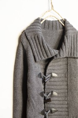 Güzel, lüks, Örme Hırka kahverengi, Sonbahar, kış, sıcak.