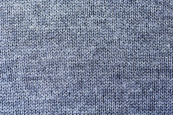 Background texture of grey pattern knitted fabric made of cotton or wool. — Stock Photo, Image