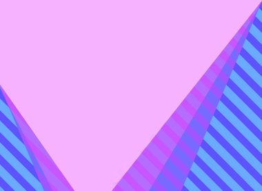 Mor çizgili mavi ve açık mor düz arkaplan ve kopyalama alanı.