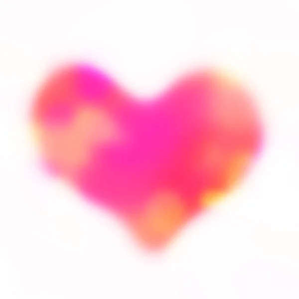 White Background Form Big Pink Yellow Heart Bokeh — Stock fotografie