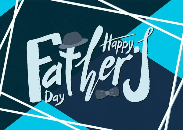 Schönen Handschriftlichen Text Glücklichen Vatertag Auf Einem Strukturierten Hintergrund Für — Stockvektor