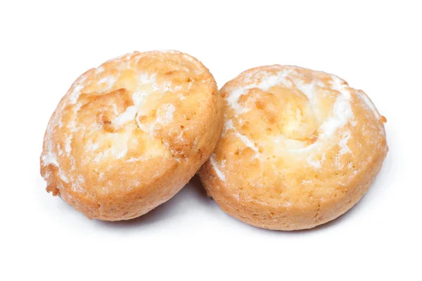 Algunas Galletas Grandes Sabrosas Aisladas Sobre Fondo Blanco —  Fotos de Stock