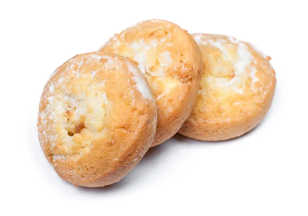 Algunas Galletas Grandes Sabrosas Aisladas Sobre Fondo Blanco —  Fotos de Stock