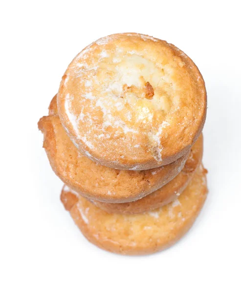 Algunas Galletas Grandes Sabrosas Aisladas Sobre Fondo Blanco —  Fotos de Stock