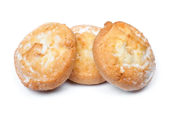 Algunas Galletas Grandes Sabrosas Aisladas Sobre Fondo Blanco —  Fotos de Stock