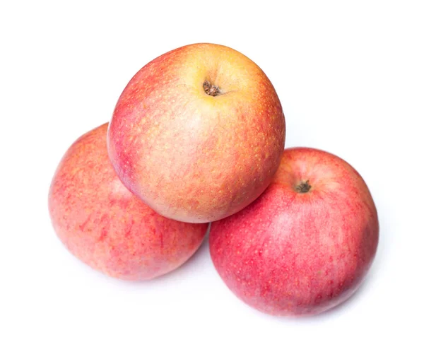 Gruppe Schmackhafter Fudgie Äpfel Isoliert Auf Weißem Hintergrund — Stockfoto