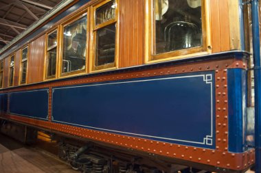 Windows eski vintage tren dışında mavi