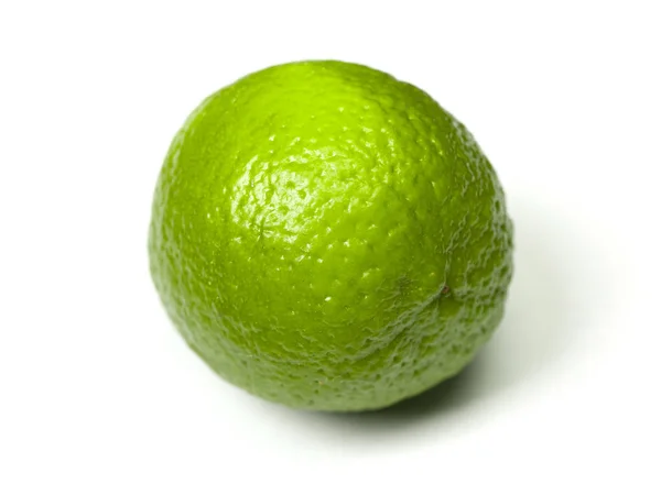 Mogen Lime Isolerad Vit Bakrund — Stockfoto