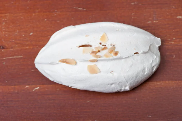 Pastelería Dulce Blanca Sobre Fondo Madera — Foto de Stock