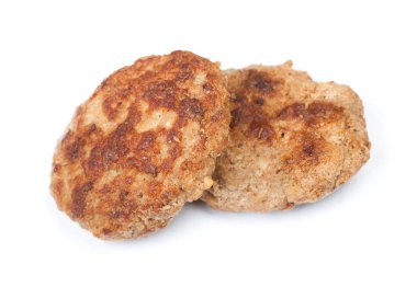 Beyaz arka plan üzerinde izole pirzola Grup hazır küçük el ürünleri