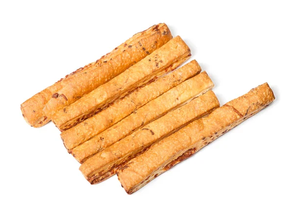 Group Bread Sticks Isolated White Background — Stock Photo, Image