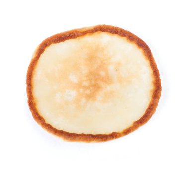 Beyaz bir arka plan üzerinde izole tek sade gözleme