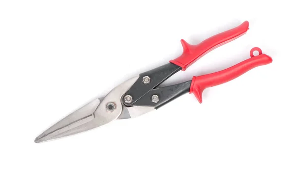 Wire Cutter Pliers Red Handles Isolated White Background — Stock Photo, Image