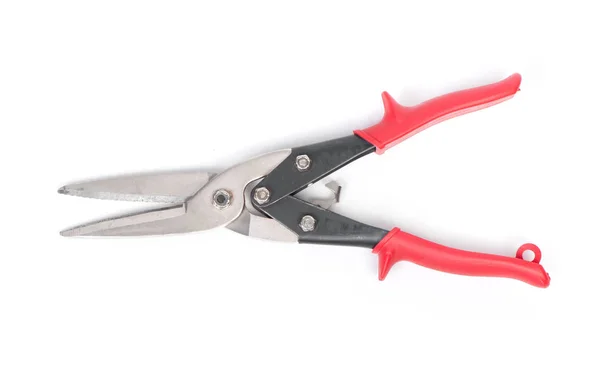 Wire Cutter Pliers Red Handles Isolated White Background — Stock Photo, Image