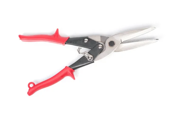 Wire Cutter Pliers Red Handles Isolated White Background — Stock Photo, Image