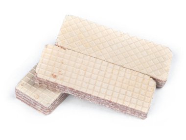 Tatlı Rus waffle üzerine beyaz izole