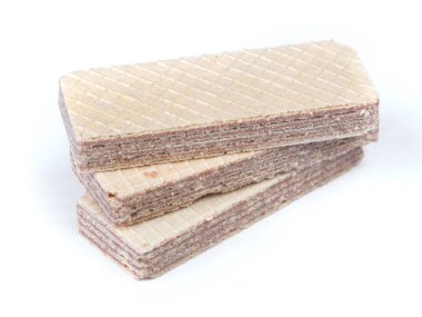 Tatlı Rus waffle üzerine beyaz izole