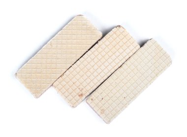 Tatlı Rus waffle üzerine beyaz izole