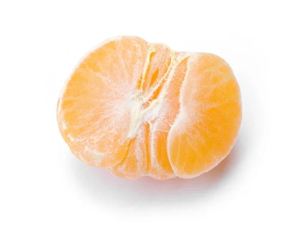 Skalade Mandarin Isolerade Vit Bakgrund — Stockfoto