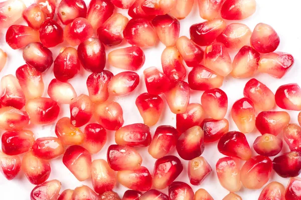 Delicious Red Ripe Juicy Pomegranate Seeds Background — Stock Photo, Image