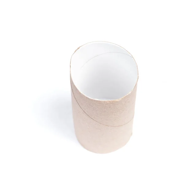 Manchon Simple Papier Toilette Isolé Sur Blanc — Photo