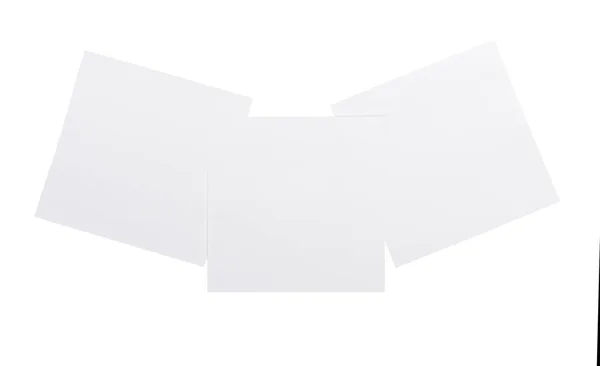 Листи Паперу Ізольовані Білому Тлі — стокове фото