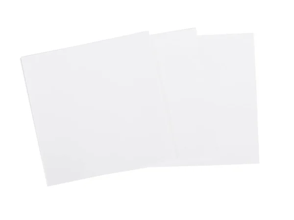 Folhas Papel Isoladas Sobre Fundo Branco — Fotografia de Stock