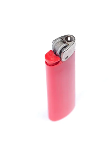 빨간 플라스틱 일회용 라이터 가스 — 스톡 사진