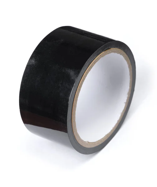 Rollo ancho de cinta adhesiva negra — Foto de Stock