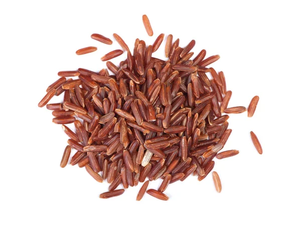 Heap of raw dry brown rice — Stock Photo, Image