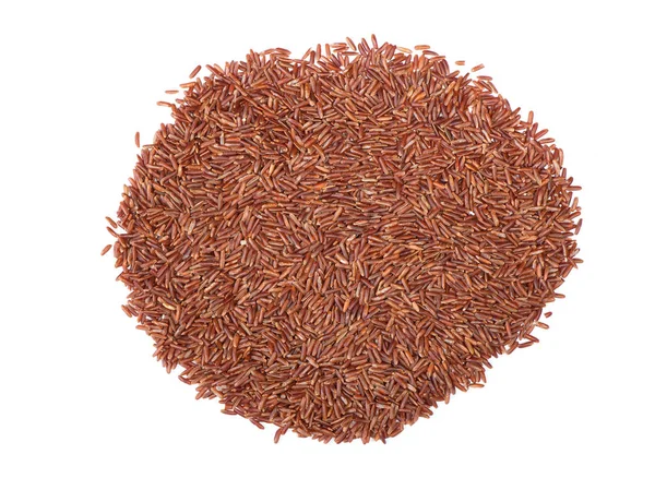 Heap of raw dry brown rice — Stock Photo, Image