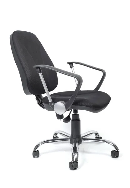 Krzesło biurowe czarnego sukna — Zdjęcie stockowe