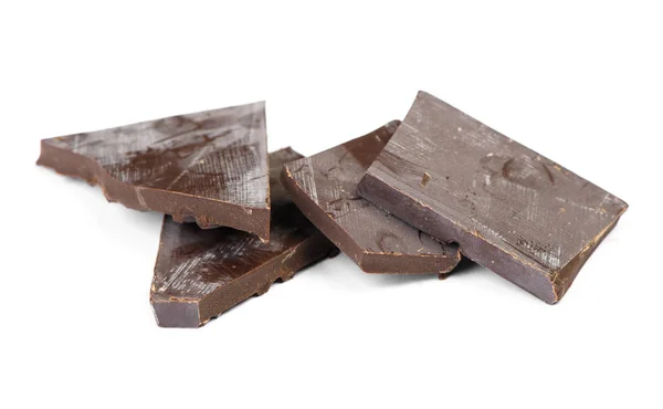 Pieces of broken bar of chocolate — Stock Photo, Image