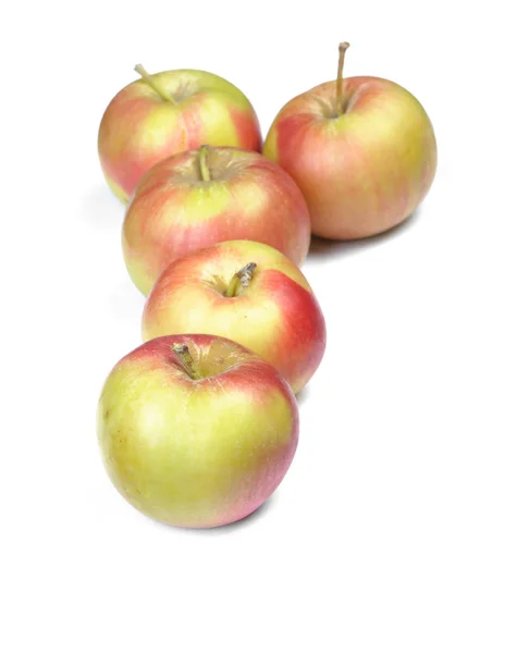 Gruppe natürlicher Öko-Äpfel — Stockfoto