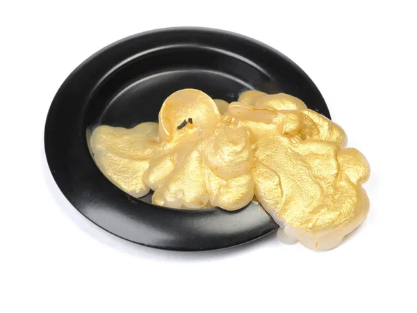 Old golden wax candle — Stock Photo, Image