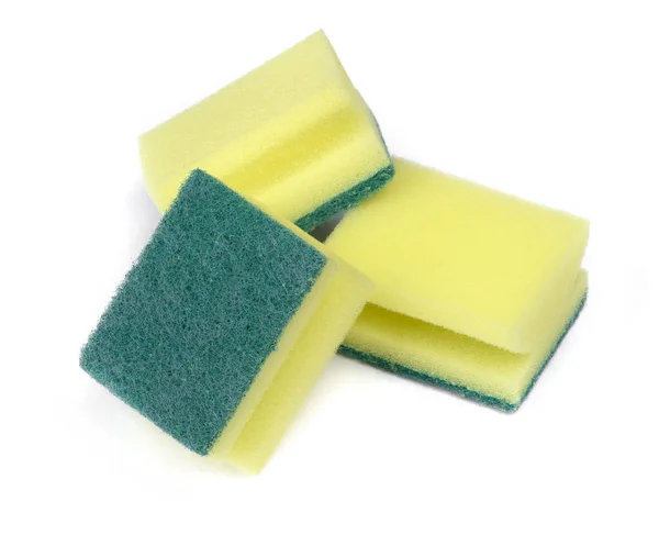Grupo de esponjas lavavajillas nuevas —  Fotos de Stock