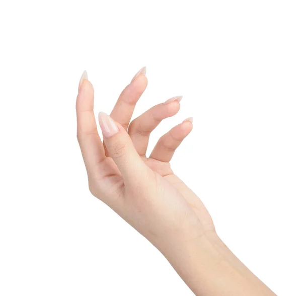 Mano femenina con gesto de manicura —  Fotos de Stock
