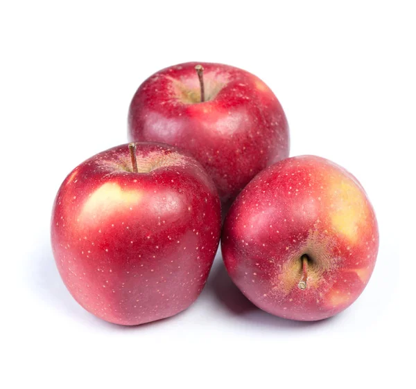 Gruppe roter Äpfel isoliert — Stockfoto
