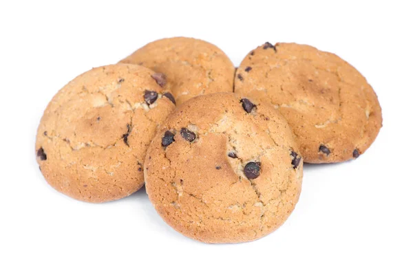 Heap of oatmeal cookies with chocolate chip — Stock Photo, Image