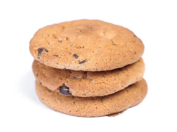 Haufen Haferflockenkekse mit Schokochips — Stockfoto