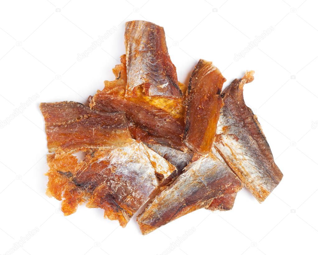 Pieces of cleaned dried fish