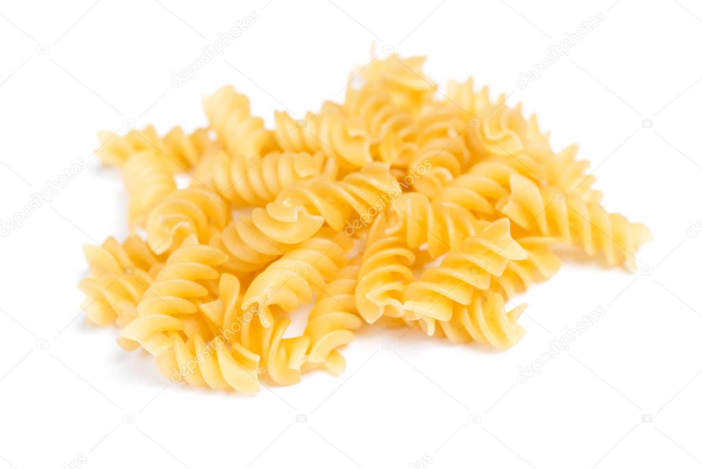 Portion of Rotini corkscrew spiral pasta