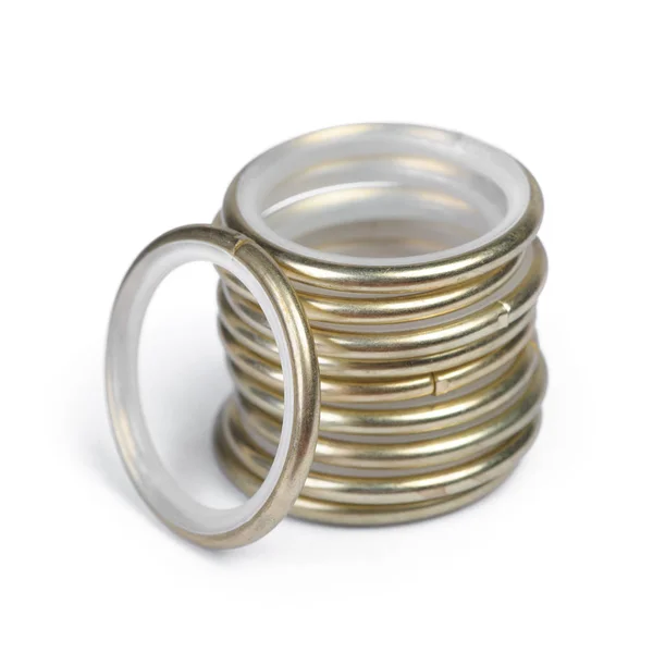 Group of technical golden rings — Stock Photo, Image