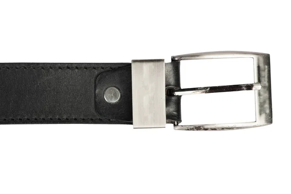 Old black leather belt — Stock Photo, Image