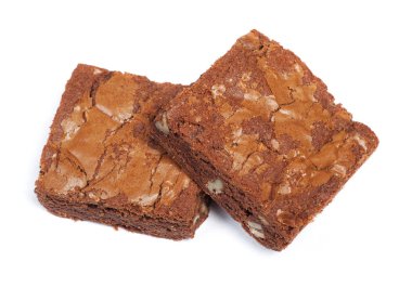 Lezzetli çikolatalı kek pastalar grubu izole