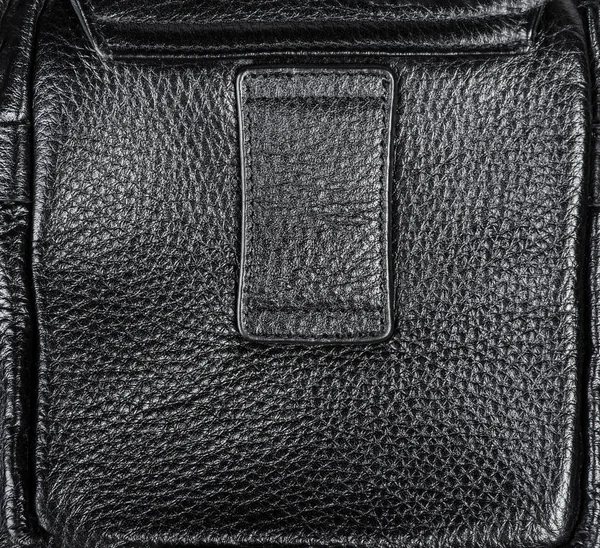 Close up of black leather texture — Stock Photo, Image